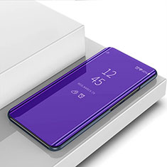 Custodia Portafoglio In Pelle Cover con Supporto Laterale Specchio Cover M01 per Huawei Nova 7 SE 5G Viola