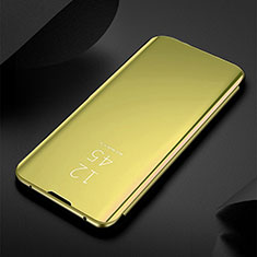 Custodia Portafoglio In Pelle Cover con Supporto Laterale Specchio Cover M03 per Samsung Galaxy S20 Ultra 5G Oro