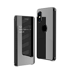 Custodia Portafoglio In Pelle Cover con Supporto Laterale Specchio Cover per Apple iPhone Xs Max Nero