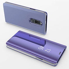 Custodia Portafoglio In Pelle Cover con Supporto Laterale Specchio Cover per Huawei G10 Viola