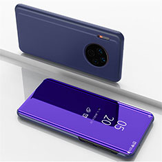 Custodia Portafoglio In Pelle Cover con Supporto Laterale Specchio Cover per Huawei Mate 30 5G Viola