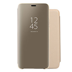 Custodia Portafoglio In Pelle Cover con Supporto Laterale Specchio Cover per Huawei Nova 5 Oro