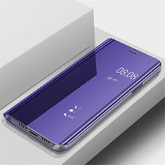 Custodia Portafoglio In Pelle Cover con Supporto Laterale Specchio Cover per Samsung Galaxy A90 5G Viola