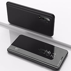 Custodia Portafoglio In Pelle Cover con Supporto Laterale Specchio Cover per Samsung Galaxy Note 10 5G Nero