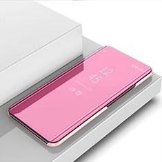 Custodia Portafoglio In Pelle Cover con Supporto Laterale Specchio Cover per Vivo Y5s Oro Rosa