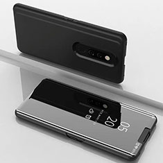 Custodia Portafoglio In Pelle Cover con Supporto Laterale Specchio Cover per Xiaomi Mi 9T Pro Nero