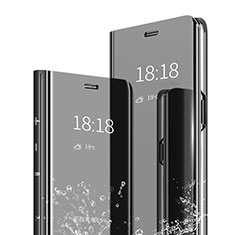 Custodia Portafoglio In Pelle Cover con Supporto Laterale Specchio Cover per Xiaomi Redmi Note 7 Pro Nero