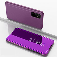 Custodia Portafoglio In Pelle Cover con Supporto Laterale Specchio Cover ZL1 per Samsung Galaxy A05s Lavanda