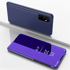 Custodia Portafoglio In Pelle Cover con Supporto Laterale Specchio Cover ZL1 per Samsung Galaxy A24 4G Viola