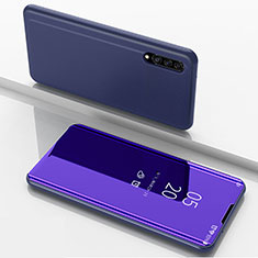Custodia Portafoglio In Pelle Cover con Supporto Laterale Specchio Cover ZL1 per Samsung Galaxy A30S Viola