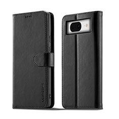 Custodia Portafoglio In Pelle Cover con Supporto LC1 per Google Pixel 8 5G Nero