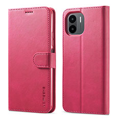 Custodia Portafoglio In Pelle Cover con Supporto LC1 per Xiaomi Redmi A1 Rosa Caldo