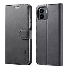 Custodia Portafoglio In Pelle Cover con Supporto LC1 per Xiaomi Redmi A2 Plus Nero