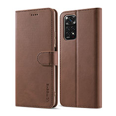 Custodia Portafoglio In Pelle Cover con Supporto LC1 per Xiaomi Redmi Note 12 Pro 4G Marrone