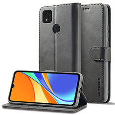 Custodia Portafoglio In Pelle Cover con Supporto LC2 per Xiaomi POCO C3 Grigio