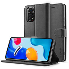 Custodia Portafoglio In Pelle Cover con Supporto LC2 per Xiaomi Redmi Note 11 Pro 5G Nero