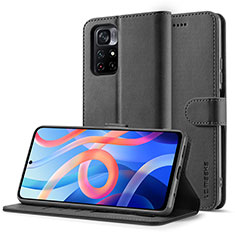 Custodia Portafoglio In Pelle Cover con Supporto LC2 per Xiaomi Redmi Note 11S 5G Nero