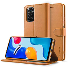 Custodia Portafoglio In Pelle Cover con Supporto LC2 per Xiaomi Redmi Note 12 Pro 4G Marrone Chiaro