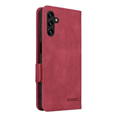 Custodia Portafoglio In Pelle Cover con Supporto LZ4 per Samsung Galaxy A04s Rosso