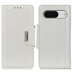 Custodia Portafoglio In Pelle Cover con Supporto M01L per Google Pixel 8 5G Bianco