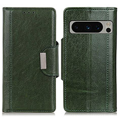 Custodia Portafoglio In Pelle Cover con Supporto M01L per Google Pixel 8 Pro 5G Verde