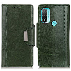 Custodia Portafoglio In Pelle Cover con Supporto M01L per Motorola Moto E20 Verde