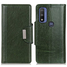 Custodia Portafoglio In Pelle Cover con Supporto M01L per Motorola Moto G Pure Verde