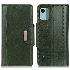 Custodia Portafoglio In Pelle Cover con Supporto M01L per Nokia C12 Plus Verde