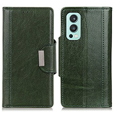 Custodia Portafoglio In Pelle Cover con Supporto M01L per OnePlus Nord 2 5G Verde