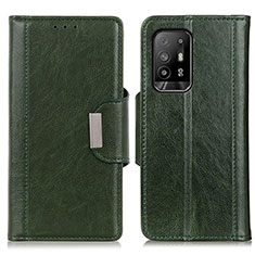 Custodia Portafoglio In Pelle Cover con Supporto M01L per Oppo A94 5G Verde