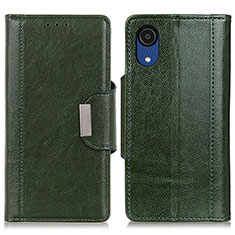 Custodia Portafoglio In Pelle Cover con Supporto M01L per Samsung Galaxy A03 Core Verde