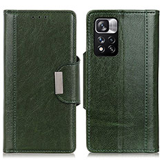 Custodia Portafoglio In Pelle Cover con Supporto M01L per Xiaomi Mi 11i 5G (2022) Verde