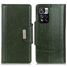 Custodia Portafoglio In Pelle Cover con Supporto M01L per Xiaomi Poco X4 NFC Verde