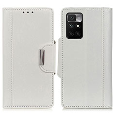 Custodia Portafoglio In Pelle Cover con Supporto M01L per Xiaomi Redmi 10 4G Bianco