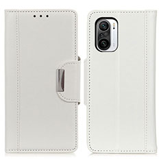 Custodia Portafoglio In Pelle Cover con Supporto M01L per Xiaomi Redmi K40 Pro 5G Bianco