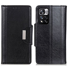 Custodia Portafoglio In Pelle Cover con Supporto M01L per Xiaomi Redmi Note 11 Pro+ Plus 5G Nero