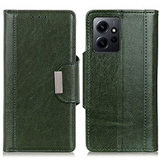 Custodia Portafoglio In Pelle Cover con Supporto M01L per Xiaomi Redmi Note 12 4G Verde