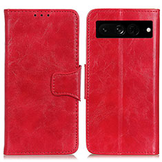 Custodia Portafoglio In Pelle Cover con Supporto M02L per Google Pixel 7 Pro 5G Rosso