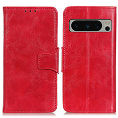 Custodia Portafoglio In Pelle Cover con Supporto M02L per Google Pixel 8 Pro 5G Rosso