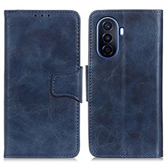 Custodia Portafoglio In Pelle Cover con Supporto M02L per Huawei Enjoy 50 Blu