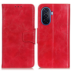 Custodia Portafoglio In Pelle Cover con Supporto M02L per Huawei Enjoy 50 Rosso