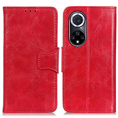 Custodia Portafoglio In Pelle Cover con Supporto M02L per Huawei Honor 50 5G Rosso