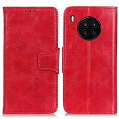 Custodia Portafoglio In Pelle Cover con Supporto M02L per Huawei Nova 8i Rosso