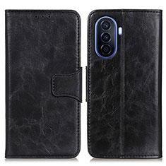 Custodia Portafoglio In Pelle Cover con Supporto M02L per Huawei Nova Y70 Nero