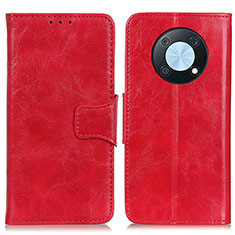 Custodia Portafoglio In Pelle Cover con Supporto M02L per Huawei Nova Y90 Rosso