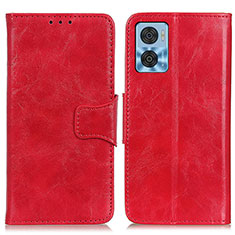 Custodia Portafoglio In Pelle Cover con Supporto M02L per Motorola Moto E22i Rosso