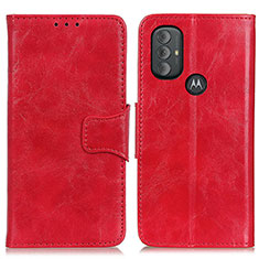 Custodia Portafoglio In Pelle Cover con Supporto M02L per Motorola Moto G Power (2022) Rosso