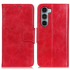 Custodia Portafoglio In Pelle Cover con Supporto M02L per Motorola Moto G200 5G Rosso