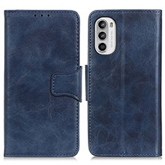 Custodia Portafoglio In Pelle Cover con Supporto M02L per Motorola Moto G71s 5G Blu