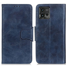 Custodia Portafoglio In Pelle Cover con Supporto M02L per Motorola Moto G72 Blu